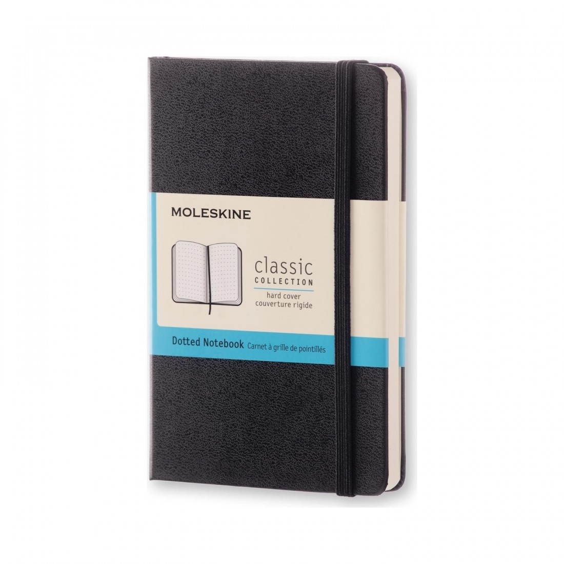 Notebook Pocket 9x14 Dotted Black Hard Cover, Moleskine