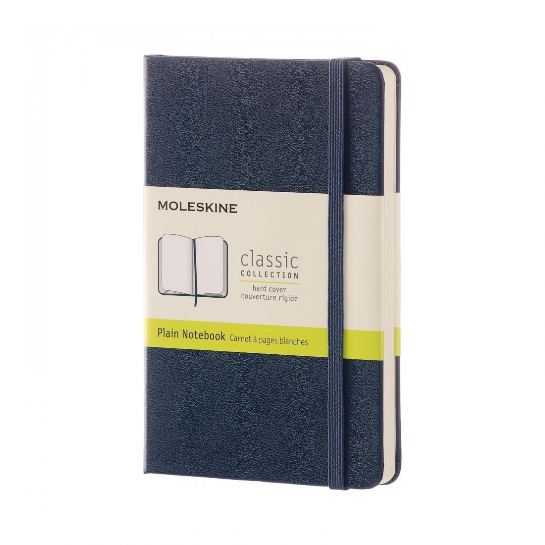 Notebook Pocket 9x14 Plain Sapphire Blue Hard Cover Moleskine..