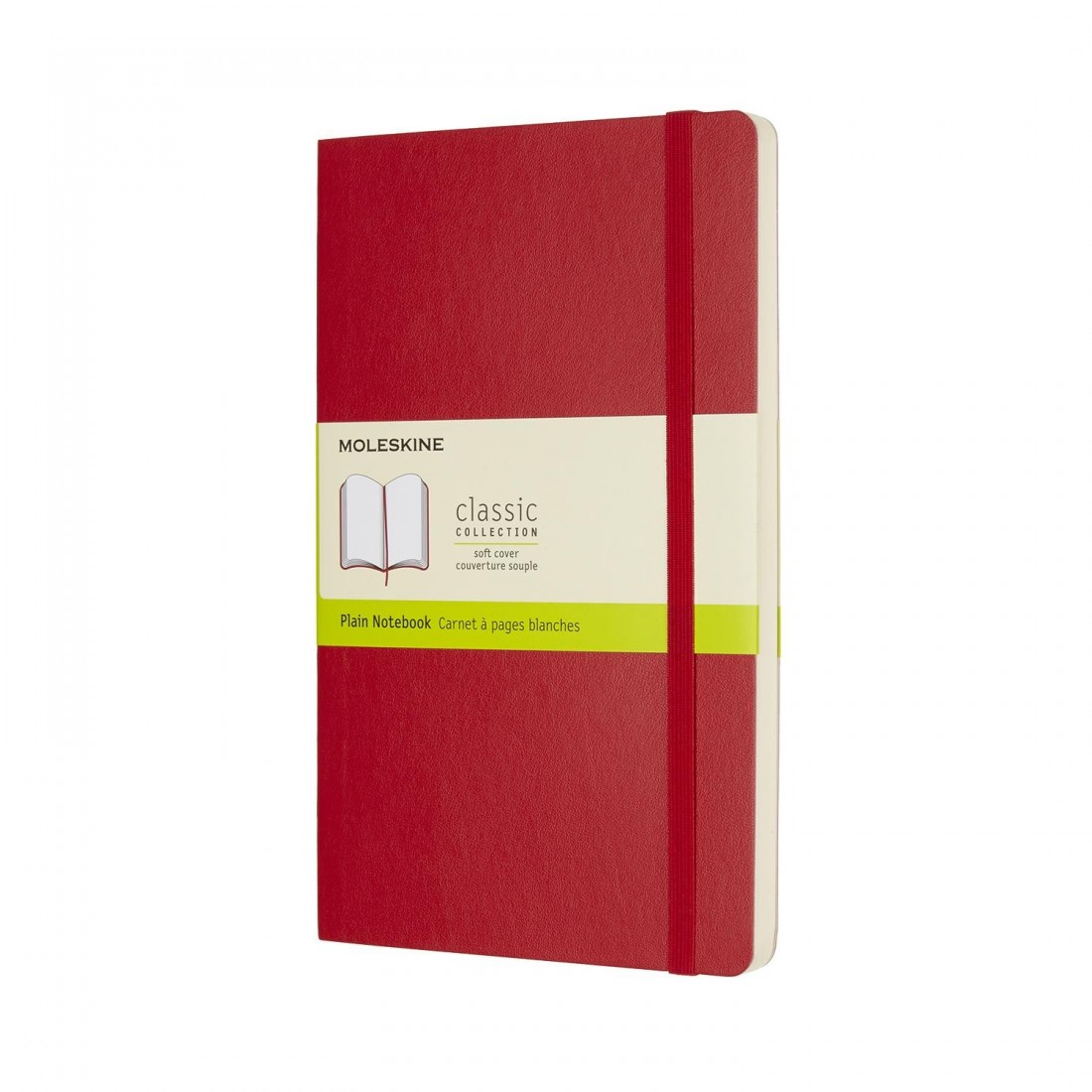 Notebook Large 13x21 Plain Red Soft Cover, Moleskine