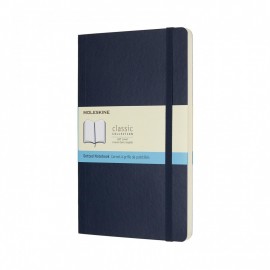 Notebook Large 13x21 Dotted Sapphire Blue Soft Cover Moleskine.