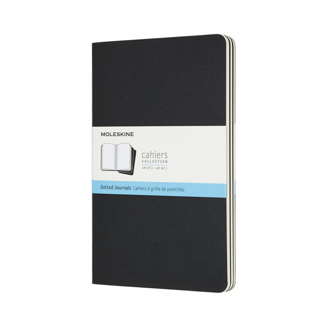 Set of 3 Extra Large Ruled Journals Black Soft Cover 19x25 Moleskine