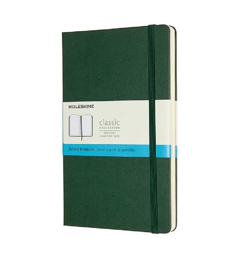 Notebook Large 13x21 Dotted Myrtle Green Hard Cover Moleskine M