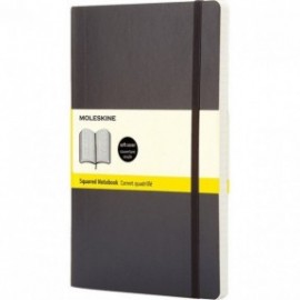 Notebook Pocket 9x14 Squared Black Soft Cover, Moleskine