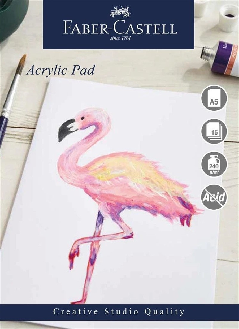 Faber Castell Creative Studio Acrylic Pad A5 240 15gsm Sheets WD862713