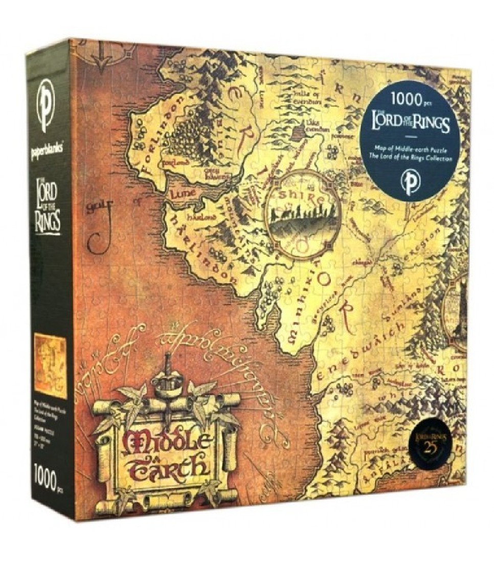 Jigsaw puzzle 1000pcs, Map of the Middle Earth Paperblanks