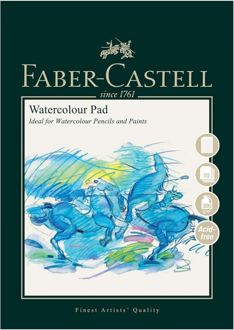 Faber Castell A3 Watercolour spiral pad, 300 gsm, 10 sheets, acid free, WD792812