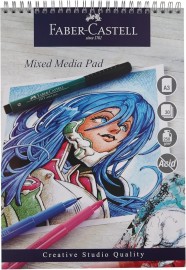 Faber Castell A3 Mixed Media Spiral pad 250gsm, 30 sheets, WD792416