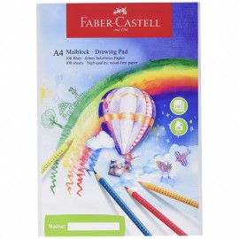 Faber Castell A4 drawing pad, 100 sheets, 80 gsm, high quality, wood free paper, 212049
