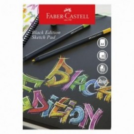 Faber Castell A4 black edition pad, 40 sheets, 140 gsm, acid free, WD862254