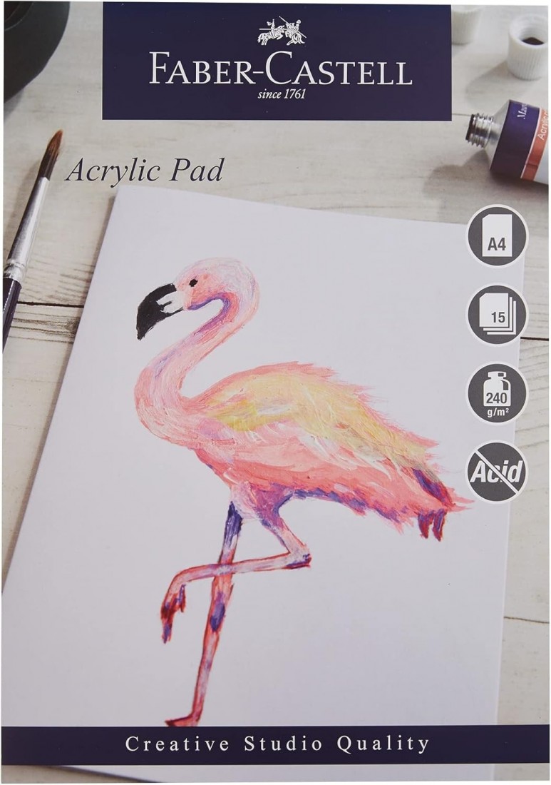 Faber Castell A4 acrylic pad 15 sheets, 240 gsm, acid free, WD862614