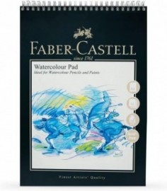 Faber Castell Watercolour pad spiral A4, 10 shetts, 300 gsm, acid free, WD792713