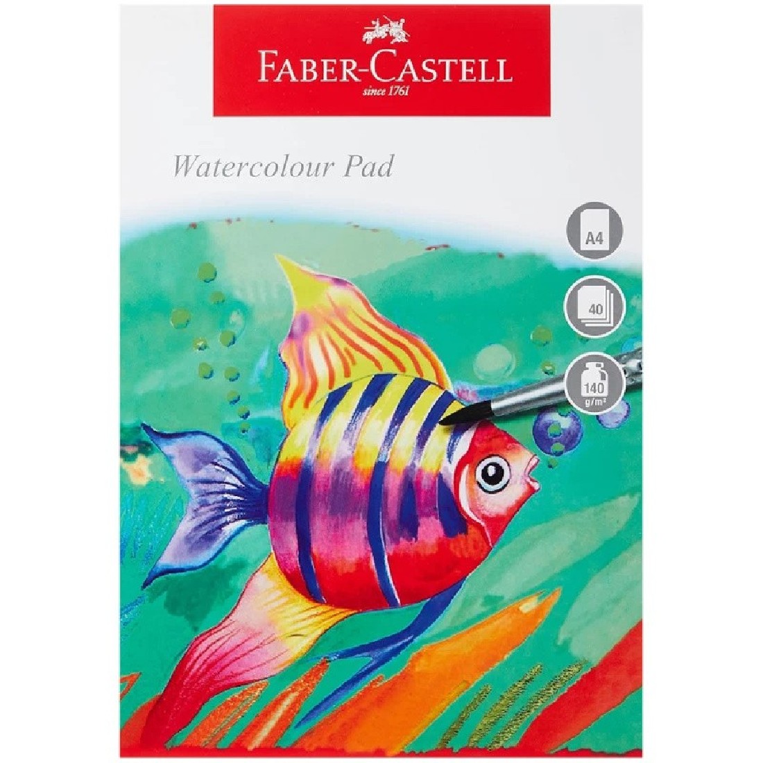 Faber Castell A4 watercolour pad, 40 sheets, 140 gsm, WD791655