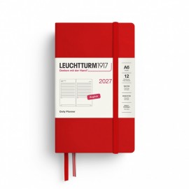 12M Daily Diary 2027, A6, hardcover, Cherry, Leuchtturm 1917