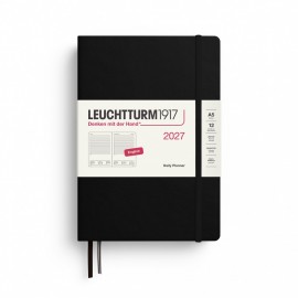 12M Daily Diary 2027, A5, hardcover, Black, Leuchtturm 1917