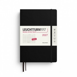 12M Daily Diary 2027, A5, hardcover, Black Dotted, Leuchtturm 1917