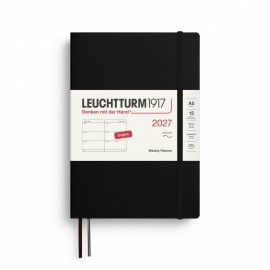 12M Weekly Planner 2027, A5, softcover, Black, Leuchtturm 1917