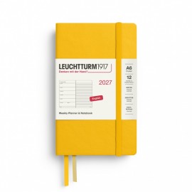 12M Weekly Planner and Notebook 2027, A6, hardcover, Sunflower, Leuchtturm 1917