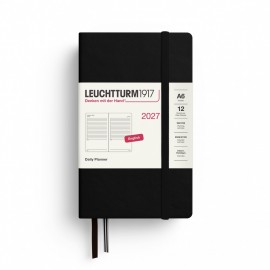 12M Daily Diary 2027, A6, hardcover, Black, Leuchtturm 1917