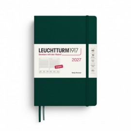 12M Daily Diary 2027, A5, hardcover, Forest Green, Leuchtturm 1917