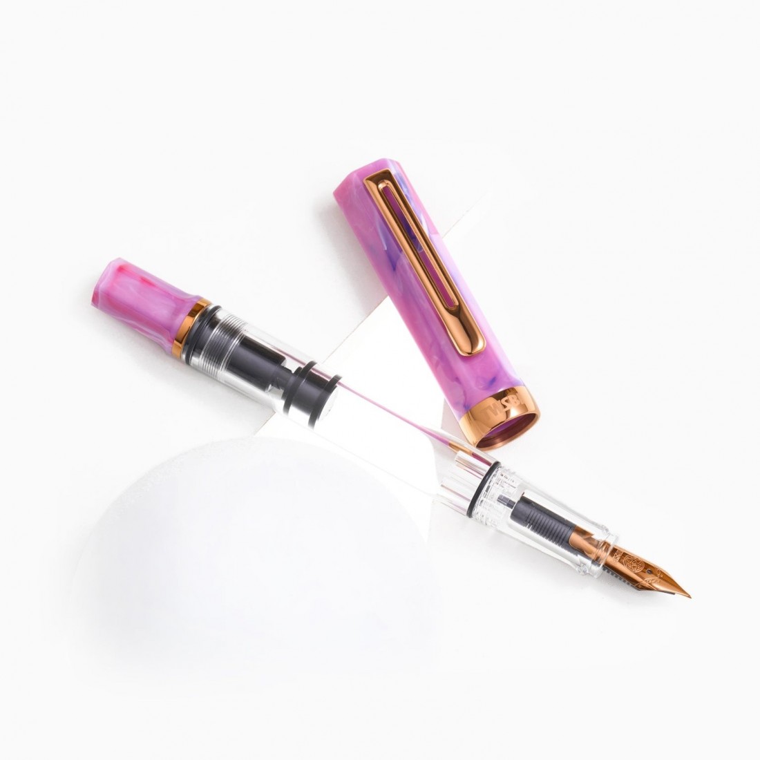 Twsbi Eco Fluorite purple with bronze, piston filling fountain pen