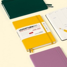 18M Week Planner and Notebook 2026-2027, A5, hardcover, Dusty Rose, Leuchtturm 1917