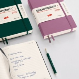 12M Daily Diary 2027, A6, hardcover, Cherry, Leuchtturm 1917