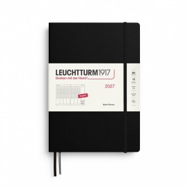 12M Week Planner and Notebook 2027, B5, hardcover, Black, Leuchtturm 1917