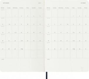 Moleskine Classic Weekly Planner 2026/2027 Weekly, 18 months, large 13x21 soft cover, Sapphire Blue