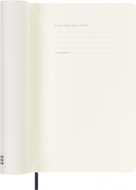 Moleskine Classic Weekly Planner 2026/2027 Weekly, 18 months, large 13x21 soft cover, Sapphire Blue