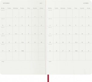 Moleskine Classic Weekly Planner 2026/2027 Weekly, 18 months, large 13x21, soft cover, Scarlet Red