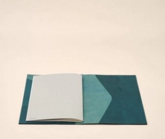 Paper Republic A4 Leather Portfolio Blue Petrol.
