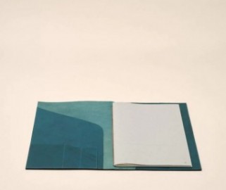 Paper Republic A4 Leather Portfolio Blue Petrol.