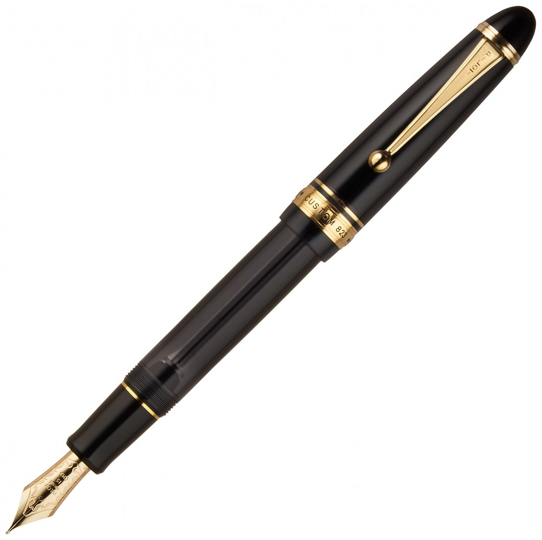 Pilot Custom 823 Transparent Black Fountain Pen FKKE-3MRP-TB
