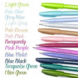 Pentel Fude Touch Brush Sign Pen - Turquoise  Green