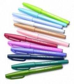 Pentel Fude Touch Brush Sign Pen - Turquoise  Green