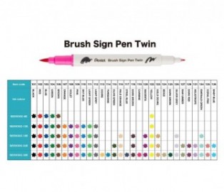 Pentel Brush Sign Pen Twin T101 Black
