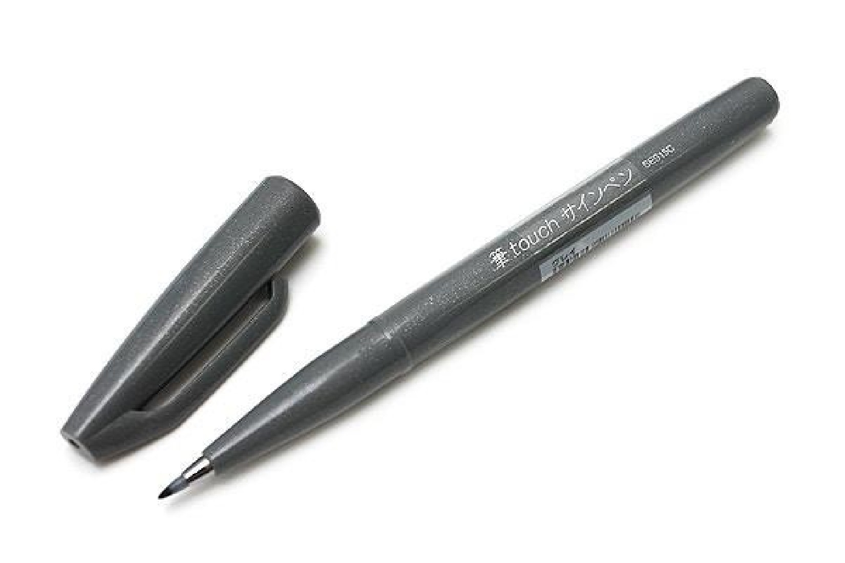 Pentel Fude Touch Brush Sign Pen - Gray