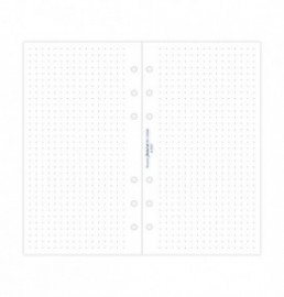 Filofax refill personal white dotted paper 132680.