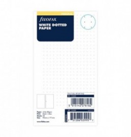Filofax refill personal white dotted paper 132680.