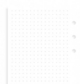 Filofax refill personal white dotted paper 132680.