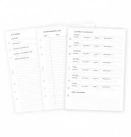 Filofax Refill A5 Organiser Household Planner 132926