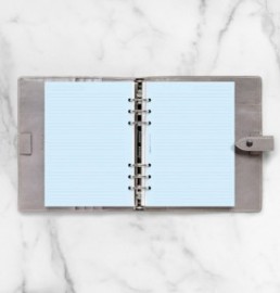 Filofax Refill A5 Organiser Blue Ruled Paper 343001