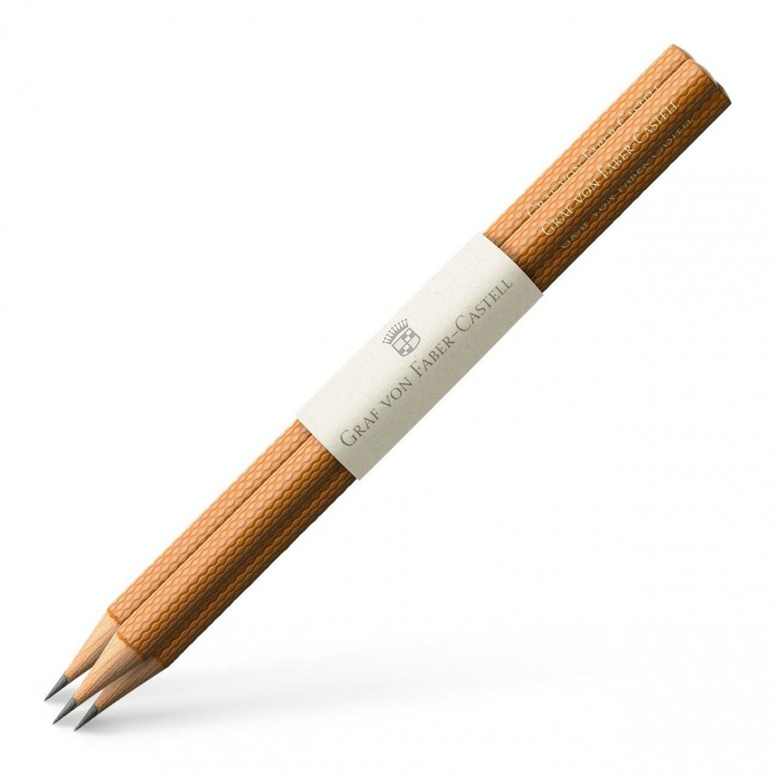 Graf Von Faber Castell 3 graphite pencils Guilloche, brown 118623