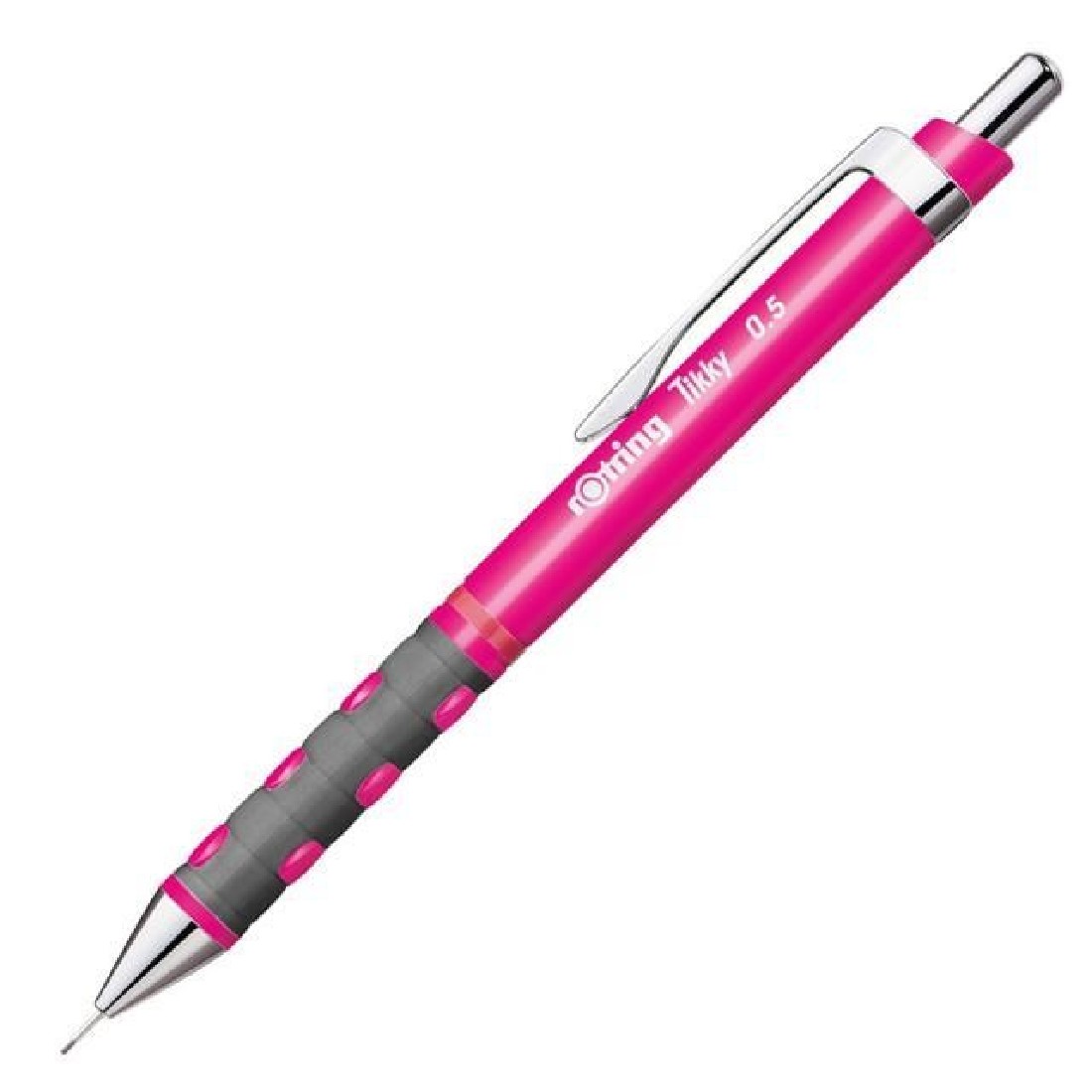 Rotring  tikky mechanical pencil neon pink 0,5mm (free leads & eraser)