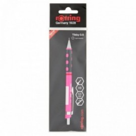 Rotring  tikky mechanical pencil neon pink 0,5mm (free leads & eraser)