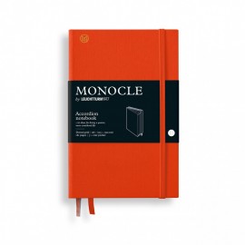Leuchtturm 1917 Monocle Mandarin Accordion notebook B6 plus 125x190mm, dotted, 181 pages with 3 rear pocket