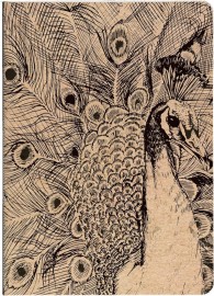 Clairefontaine Rhodia 116037C - A Sewn Notebook with Nature Patterns on Kraft Cover - A5 14.8x21 cm 64 Lined Pages 90g Ivory Paper - Le Cerisier Blanc Collection