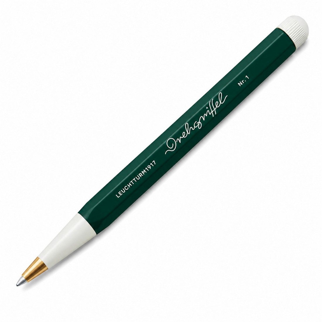 Leuchtturm 1917 Drehgriffel Nr.1 Forest Green, Ballpoint pen with royal blue ink