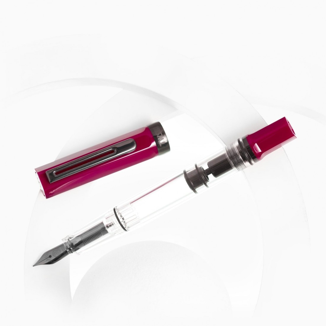 Twsbi Eco , with onyx plum  trims, piston filling fountain pen