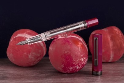 Twsbi Eco , with onyx plum  trims, piston filling fountain pen